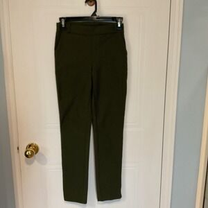 Artizan Robin Barre Slim Pants Women XS Olive Green Excellent Stretch Pull On